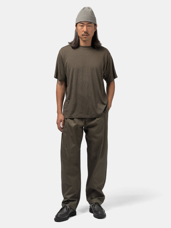 Haven Stratus T-Shirt - Superfine Wool Jersey - Earth