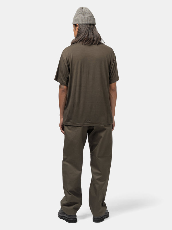 Haven Stratus T-Shirt - Superfine Wool Jersey - Earth
