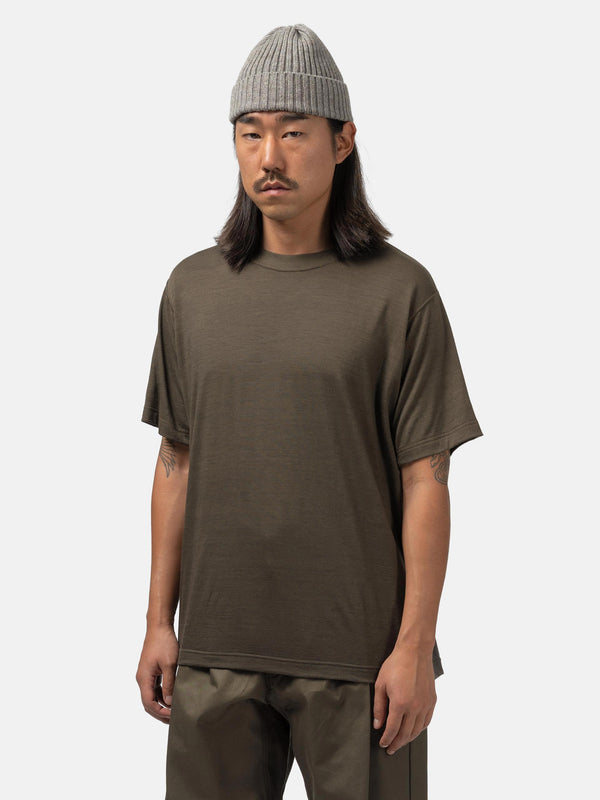 Haven Stratus T-Shirt - Superfine Wool Jersey - Earth