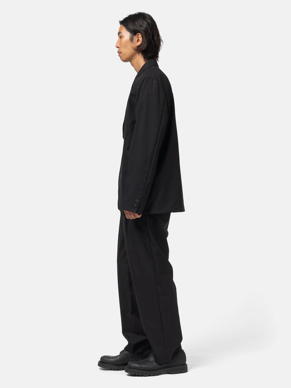 Haven Tapered Easy Pants Tropical Wool Black