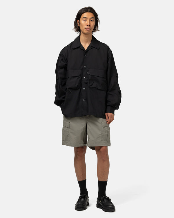 Haven Tech Sports Open Collar Shirt L/S Black