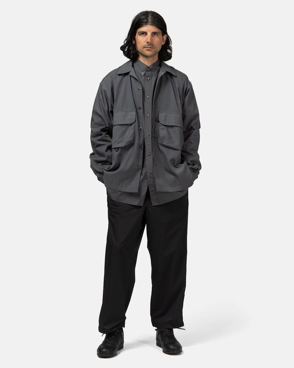 Haven Tech Sports Open Collar Shirt L/S Charcoal