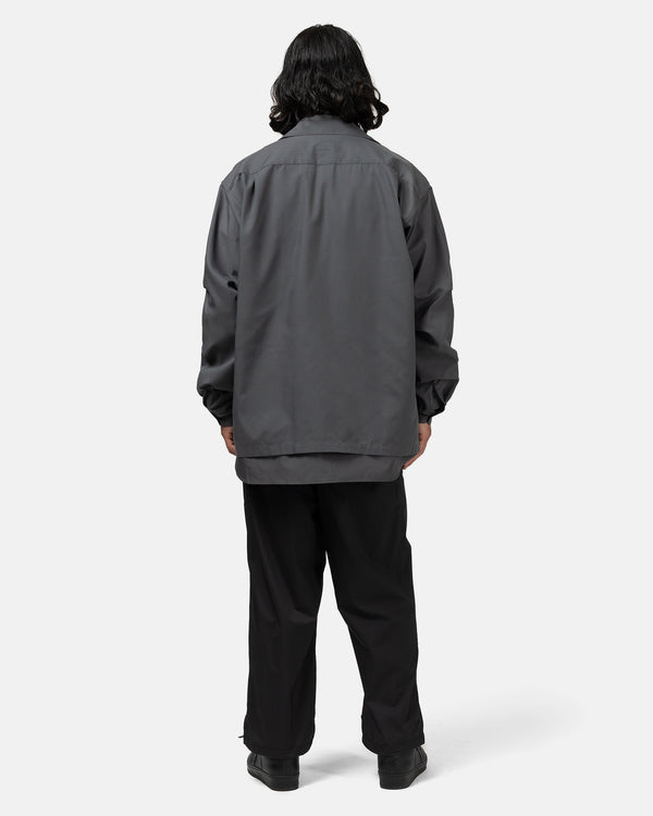 Haven Tech Sports Open Collar Shirt L/S Charcoal