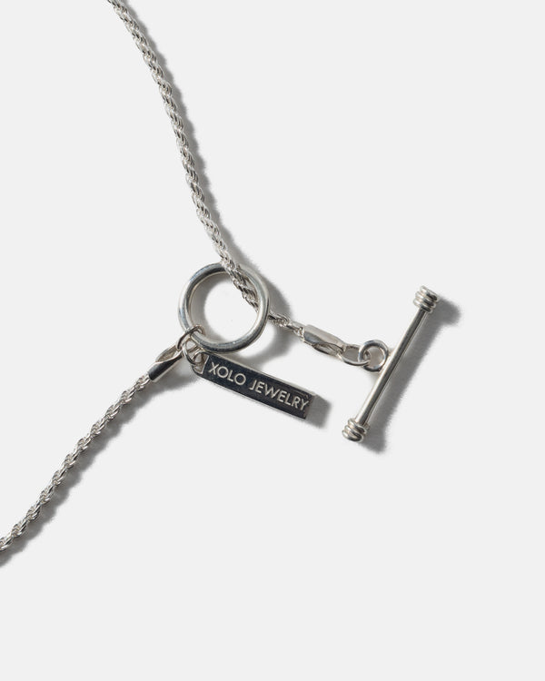 Haven Tiny French Rope Link Necklace Silver