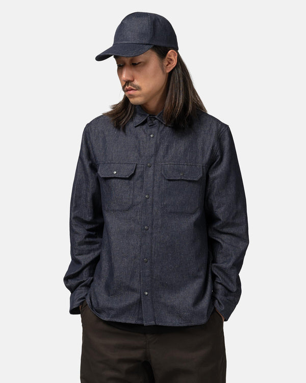 Haven Travail Shirt - Cotton Linen Denim Indigo