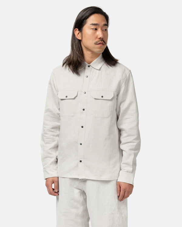 Haven Travail Shirt - Cotton Linen Denim Ivory