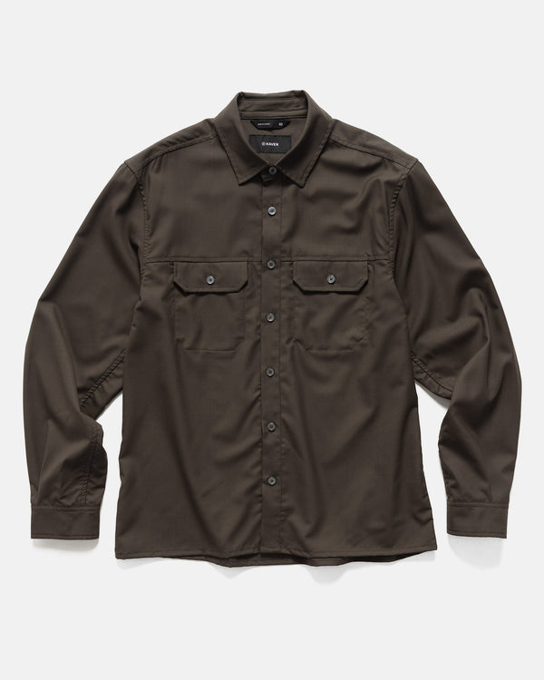 haven Travail Shirt - Super 140 Wool Earth