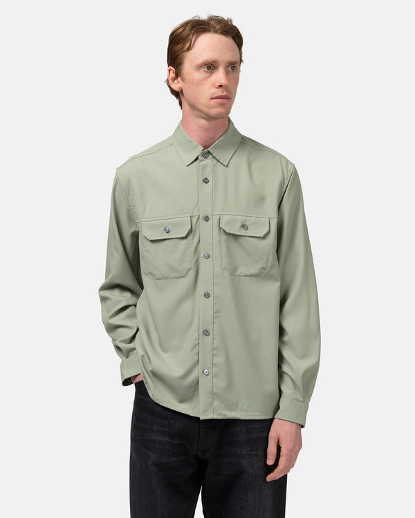 Haven Travail Shirt - Super 140 Wool Laurel