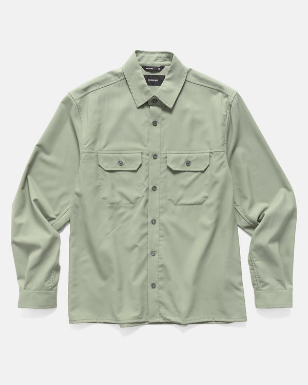 haven Travail Shirt - Super 140 Wool Laurel