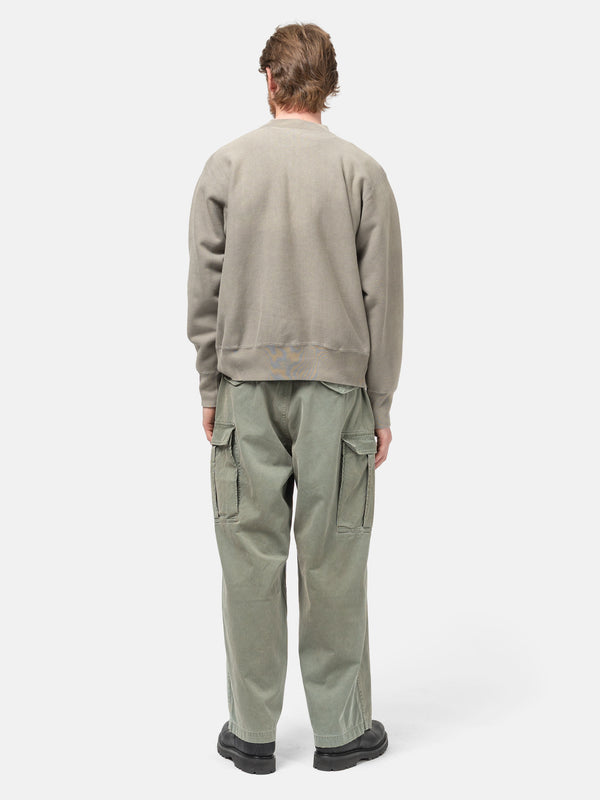 Haven Vintage Half Zip Rib Collar Sweatshirt Gray