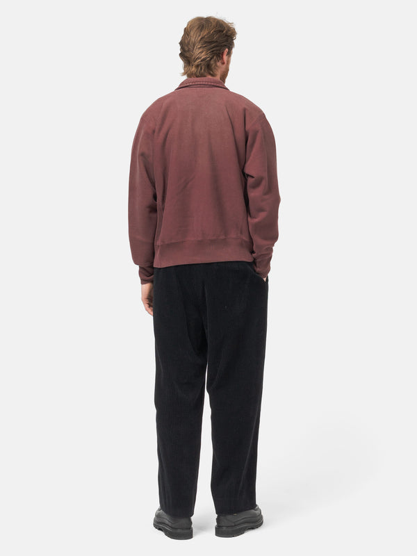 Haven Vintage Half Zip Sweatshirt Burgundy