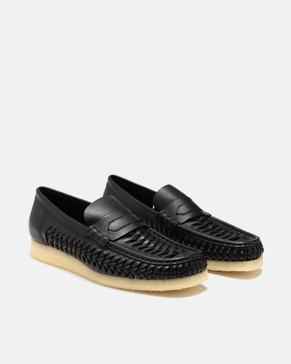 Haven Wallabee Loafer Weave Black Leather