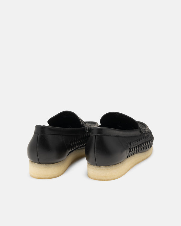 Haven Wallabee Loafer Weave Black Leather