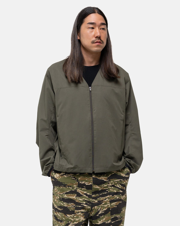 Haven Warm Up V-Neck Jac - Cool Dots Olive