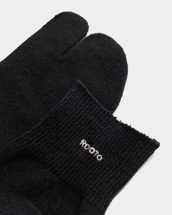 Haven Washi/Recycled Cotton Tabi Ankle Socks Black