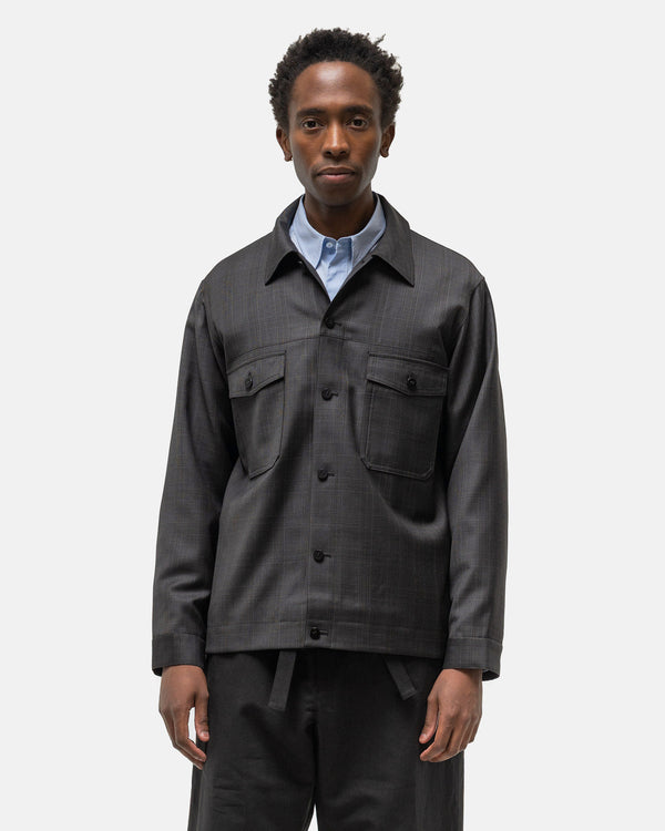 Haven Wool Check Shirt Grey