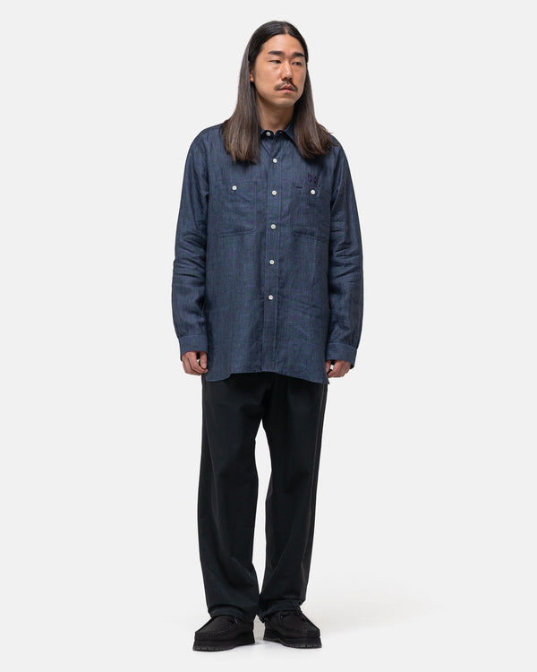 Haven Work Shirt - Linen Chambray Blue