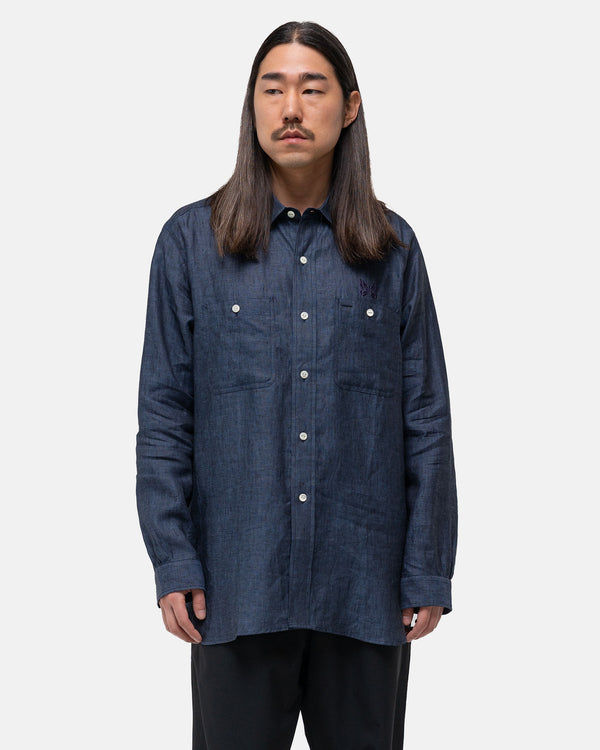 Haven Work Shirt - Linen Chambray Blue