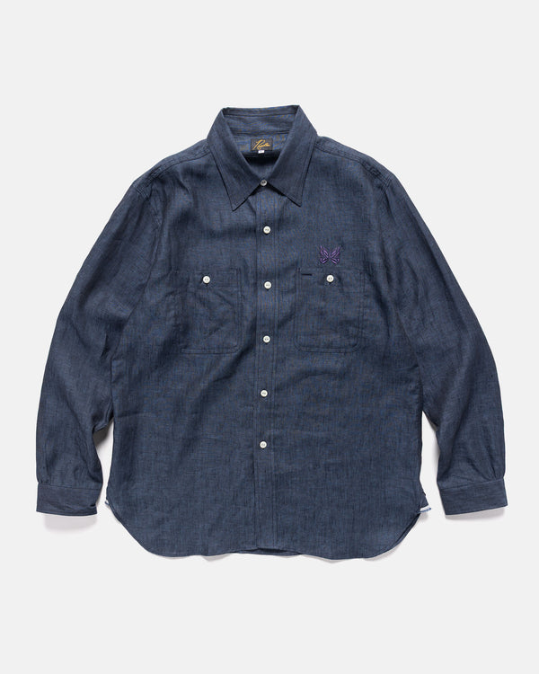 haven Work Shirt - Linen Chambray Blue
