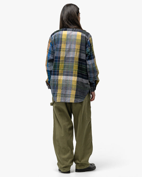 Haven Work Shirt Navy/Yellow/Green