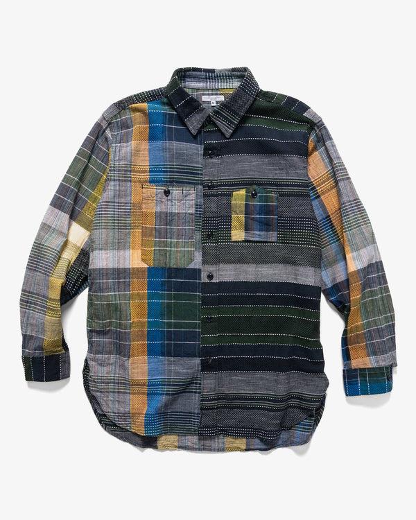 haven Work Shirt Navy/Yellow/Green