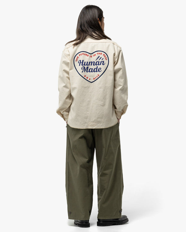 Haven Zip-Up Work Shirt White