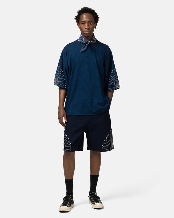 Haven IDG Jersey HUGE-T (FUROSHIKI Embroidery) Indigo