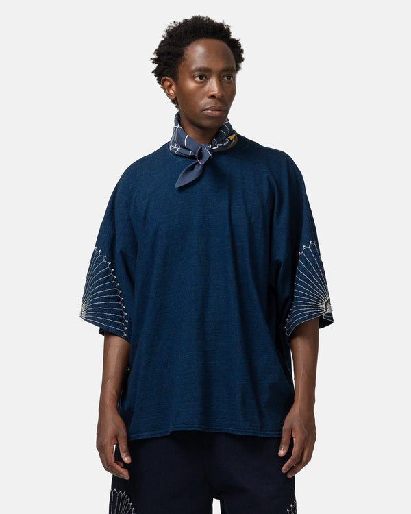 Haven IDG Jersey HUGE-T (FUROSHIKI Embroidery) Indigo