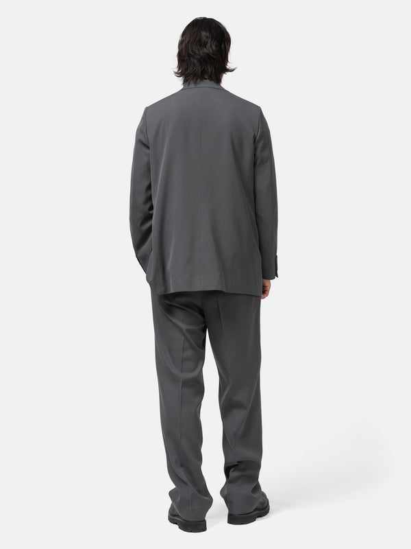 Haven Light Wool Max Gabardine Two-Tuck Slacks Dark Gray