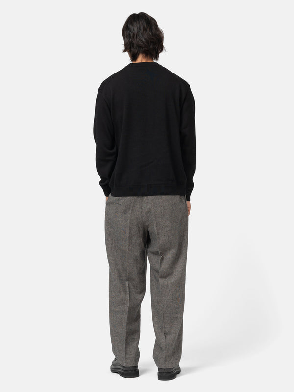 Haven Loose Fit Pants Linen Wool Twill Charcoal Moku