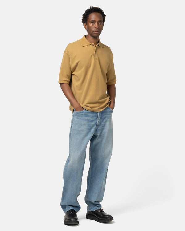 Haven Selvedge Faded Light Denim Wide Pants Light Indigo