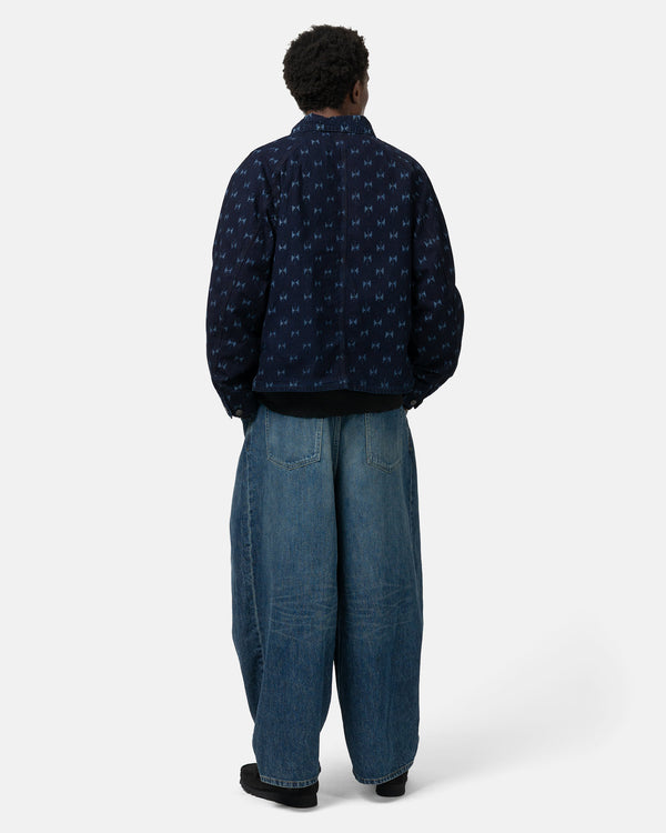 Haven Short Coverall - 9oz Printed Indigo Kasuri Papillon