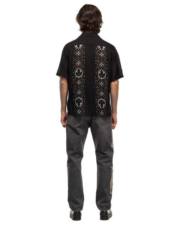 Haven Silk Rayon HAVANANAJA WRANGLE Collar CUBA Shirt S/S Black