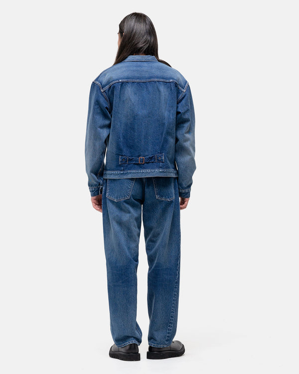 Haven Single Pocket Denim Jacket (Real Indigo) Medium Dark Blue Damage