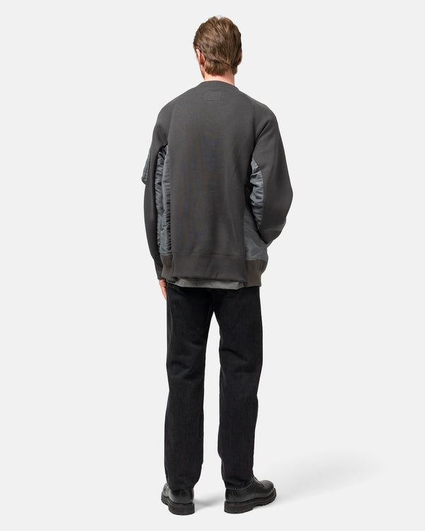 Haven Sponge Sweat X Nylon Twill Pullover Charcoal Grey