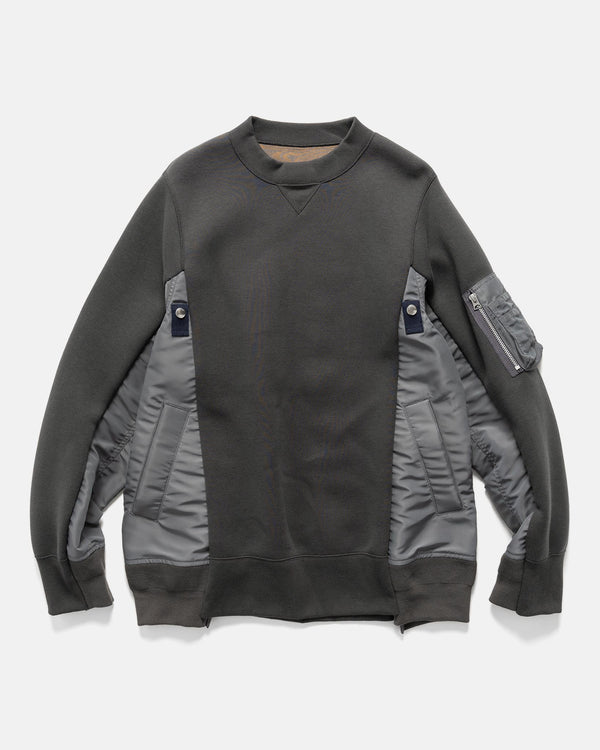 haven Sponge Sweat x Nylon Twill Pullover Charcoal Grey