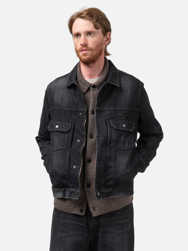 Haven Station Jacket - Suvin Cotton Denim Washed Black