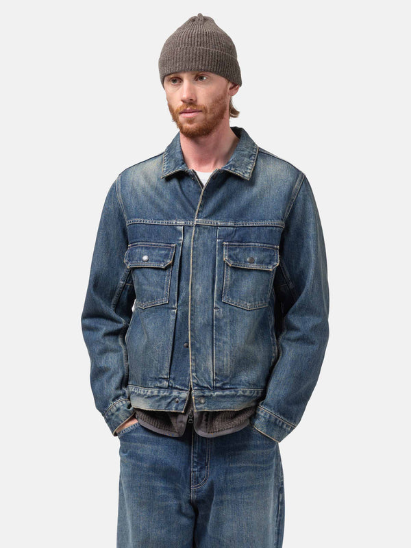 Haven Station Jacket - Suvin Cotton Denim Washed Indigo