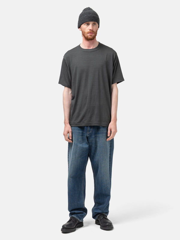 Haven Stratus T-Shirt - Superfine Wool Jersey - Graphite