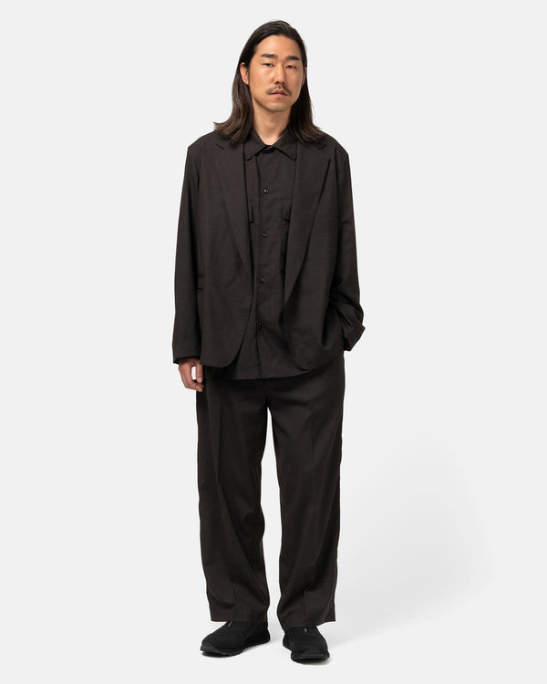 Haven Washed Wool Voile Cardigan Jacket Heather Brown