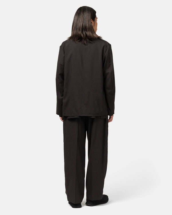 Haven Washed Wool Voile Cardigan Jacket Heather Brown