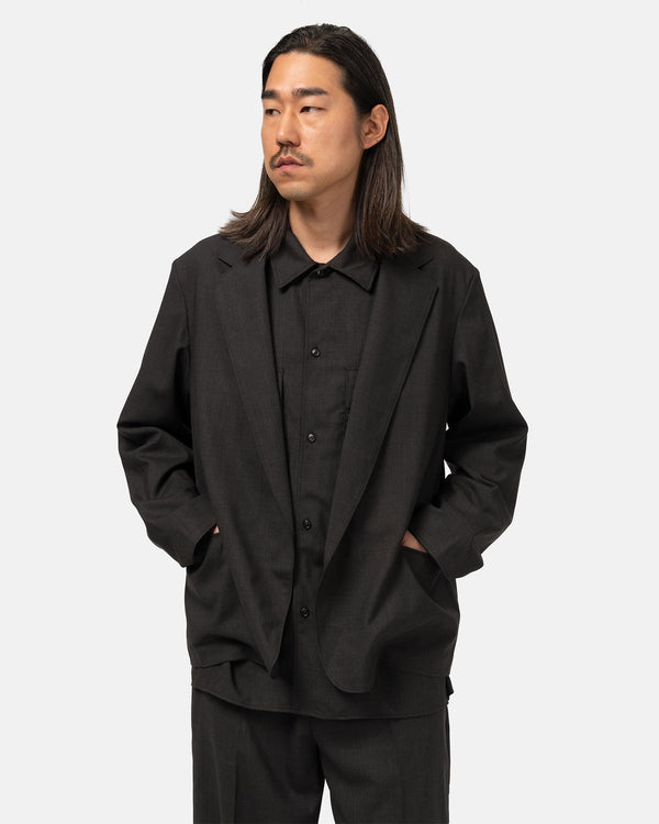 Haven Washed Wool Voile Cardigan Jacket Heather Brown