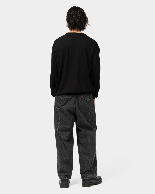 Haven Wool Cotton High Gauge Crew Neck Sweater Black