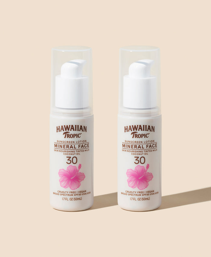 hawaiian tropic Mineral Skin Nourishing Milk for Face SPF 30 - 2 Pack