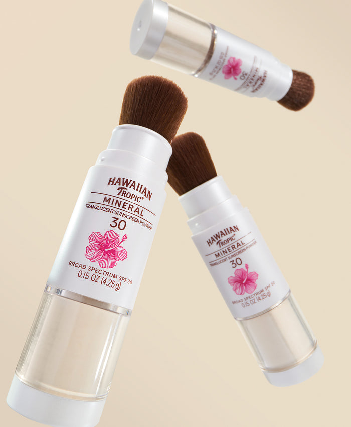 Hawaiian Tropic Mineral Translucent Sunscreen Powder Brush SPF 30