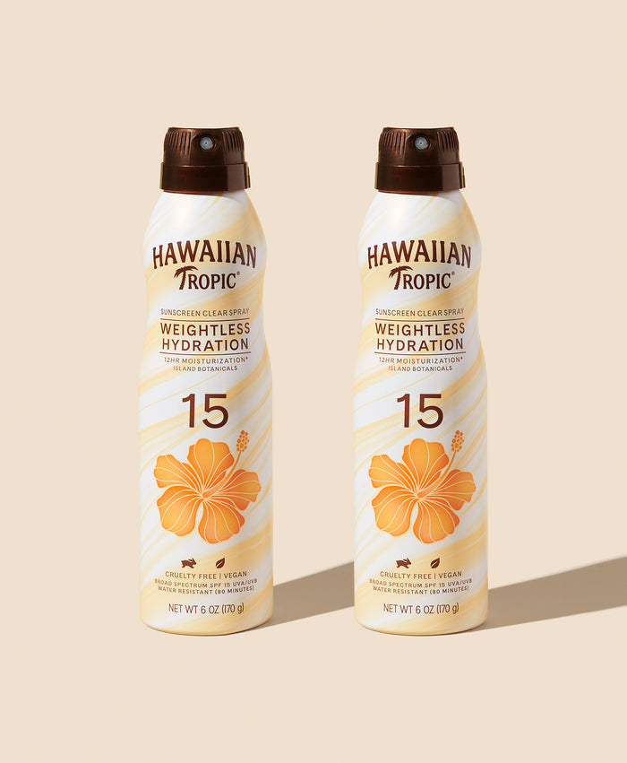 hawaiian tropic Weightless Hydration Clear Spray SPF 15 - 2 Pack