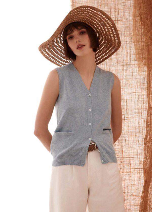 Hawico Biba Buttondown Waistcoat Women Cardigans