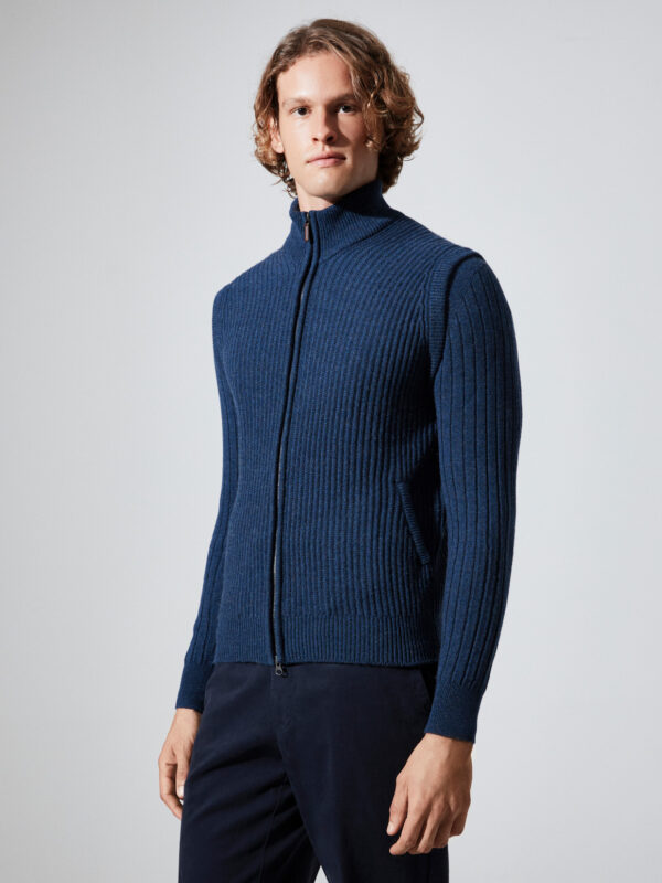 hawico Inchinnan Rib-Knit Gilet Men Cardigans