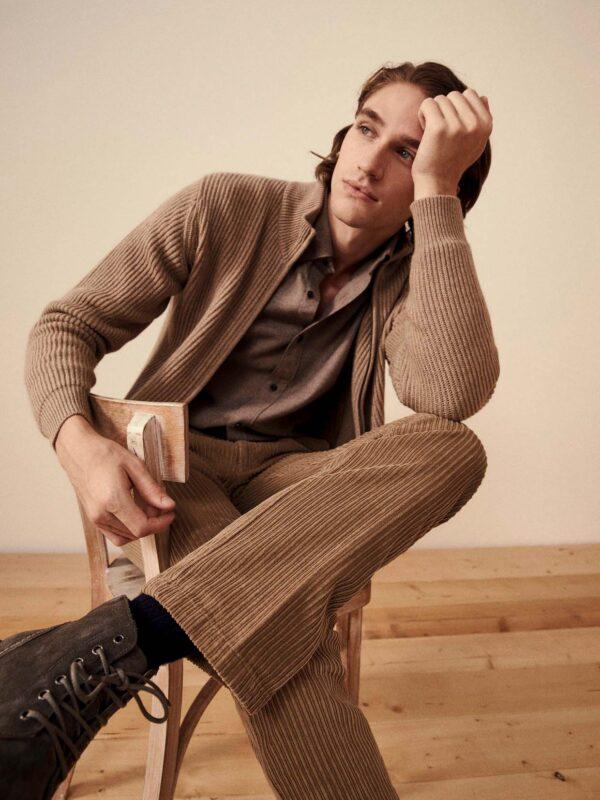 Hawico Inkman Ribbed Cardigan Men Cardigans