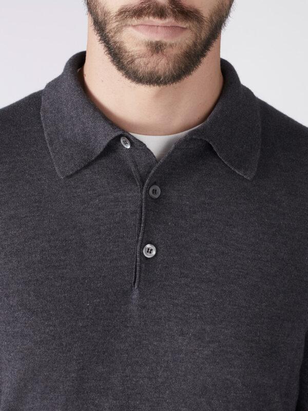 Hawico Jarmen Long Sleeve Polo Men Cashmere Silk